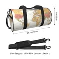 thumbnail image 2 of Balery World Map 1 Bolsa de Gimnasio para Mujeres y Hombres, Bolsa de Viaje Impermeable, Bolsa de Fin de Semana con Compartimento para Zapatos y Bolsillo Húmedo, 2 of 6