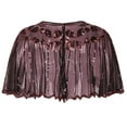 thumbnail image 2 of Women's T-Shirts Sequin Flapper Cover-Up Shawl 1920s Beaded Cape Evening Blouse for Women, 2 of 2
