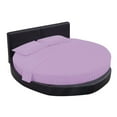 thumbnail image 2 of Round Bed Sheet Set, 600 Thread Count, 100% Egyptian Cotton, 15" Deep Pocket,76" Diameter, Round Sheet Set, Super Soft, Luxury and Easy Care -Lavender Stripe, King Size, 2 of 3