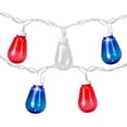 thumbnail image 2 of Northlight 10ct ST40 Edison Style Patriotic 4th of July String Lights - 9' White Wire, 2 of 9