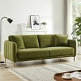 thumbnail image 3 of Donaldson Mid Century Modern Living Room Olive Green Velvet Sofa, 3 of 7