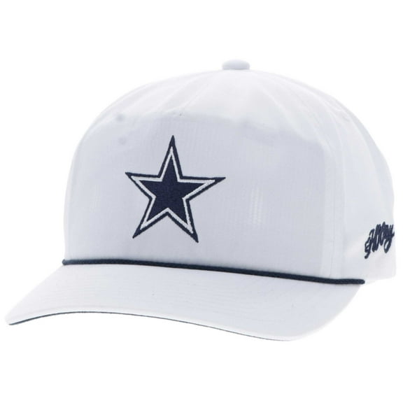 Men's HOOey White Dallas Cowboys Star Logo Rope Adjustable Hat