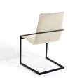 thumbnail image 5 of Side Dining Chair, Set of 2, Fabric, Metal Steel, Black Beige, Modern Contemporary Urban Design, Kitchen Room Cafe Bistro Restaurant Hospitality, 5 of 7