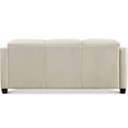 thumbnail image 2 of Hydeline Uptown Top Grain Leather Sofa, 3-Seater, Vanilla White with Tapered Legs. Feather down, Memory Foam and Springs Seating, 2 of 7