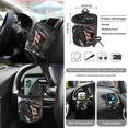 thumbnail image 5 of FOR U DESIGNS American Flag Horse Print 15 Pack Car Accessories Set Car Seat Covers Seatbelt Strap Pad Air Vent Storage Bag Steering Wheel Cover Rearview Mirror Cover Cup Holder Keychain Car Decor, 5 of 7