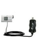 Gomadic Intelligent Compact Car / Auto DC Charger suitable for the Sony POV Action Cam HDR-AS100 - 2A / 10W power at half the size. Uses Gomadic TipEx