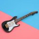 thumbnail image 3 of 14cm Mini Wooden Electric Guitar Delicate Decoration Model Collection with Stand (Black), 3 of 3