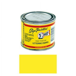 One-Shot 5-Color Lettering and Pinstripe Paint 1/4 Pint Cans with Bonus  Striping Brush Kit 