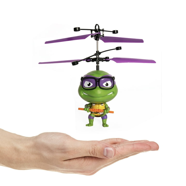 TMNT Mutant Mayhem Donatello Big Head Flying Figure UFO Helicopter