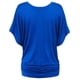thumbnail image 5 of Puntoco Mujeres Moda Sólido Cuello en V Camiseta Blusa Batwing Manga tops Blusa Puntoco Puntoco-7900, 5 of 8