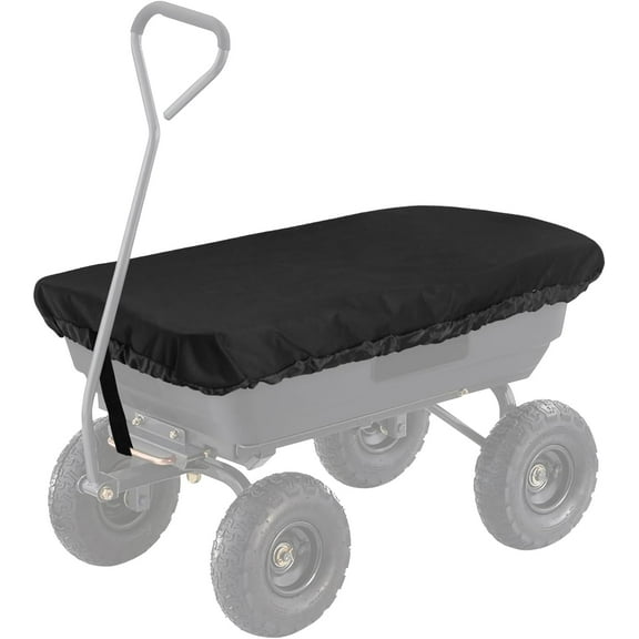 Collapsible Wagon Cover for Gorilla Carts Poly Garden Dump Cart, Outdoor Garden Wagon Cart Cover, Waterproof Dustproof UV Resistant Wagon Rain Covers Perfect for Lawn, Barn and Farm