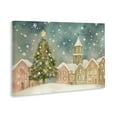 thumbnail image 2 of Stupell Industries - Christmas Village Snowfall Canvas Art, 36 x 24, Made In USA, 2 of 6