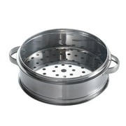 Stainless Steel Steamer Steamed Buns Durable Steamer Box Portable Steamer for Home Kitchen (16cm With Ear)