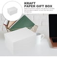 thumbnail image 6 of 2 Pcs Gift Boxes White for Presents Necklace Cardboard Case with Lids Christmas Kraft Paper Packing Watch, 6 of 6