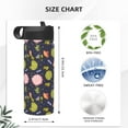 thumbnail image 4 of Disketp Frog And Flowers 18oz Sports Insulated Kettle With Straw Insulated Water Bottle For Running Hiking Cycling Climbing Man'S Womens Sports Water Bottle, 4 of 8