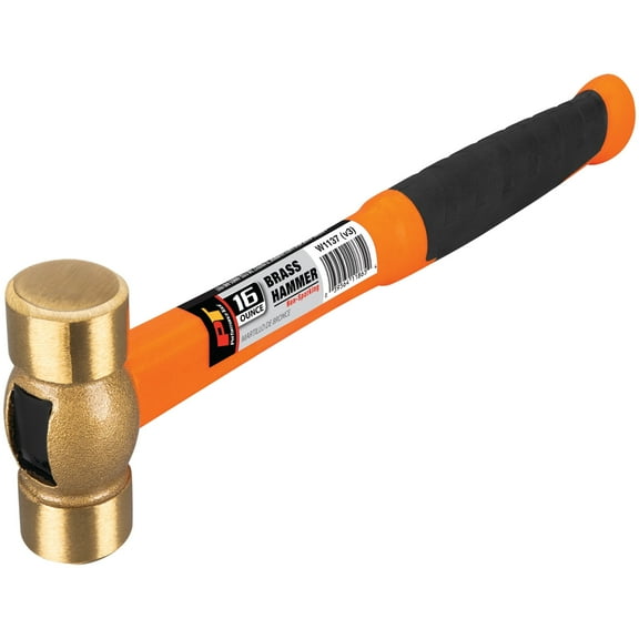 Performance Tool W1137 Solid Brass Hammer, 16 oz