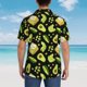 thumbnail image 4 of Balery Avocado Toast Camisas hawaianas de manga corta para hombre, camisas playeras de corte holgado, camisas de vacaciones con botones,XX-Large, 4 of 7