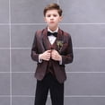 thumbnail image 3 of Conjunto de vestido Formal para niños, traje de flores de Color degradado, traje de boda de pasarela, Blazer, chaleco, pantalones, atuendo de 3 piezas, 3 of 5