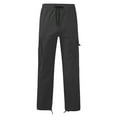 thumbnail image 4 of XDZJLR Mens Casual Pants Fashion Solid Color Cargo Jacquard Long Straight with Multiple Pocket Drawstring Pant, 4 of 4