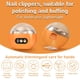 thumbnail image 2 of Cortaúñas automático para niños y adultos | Cortaúñas eléctrico recargable 3 en 1 con luz LED, 3 velocidades y colector de polvo | Seguro para manicura y pedicura de bebés, niños y ancianos, 2 of 5