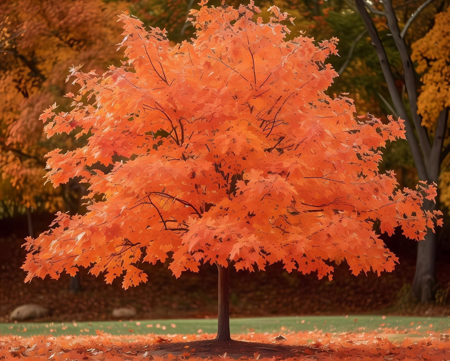 2 Sugar Maple Trees (Acer Saccharum) Live Plants – Brilliant Fall Color, Hardy Shade Tree, Perfect for Landscapes & Yards (2 Live Trees)