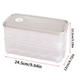 thumbnail image 4 of Cateissary Caja de almacenamiento de huevos, contenedor de almacenamiento de huevos de 20 rejillas, soporte de plástico de doble capa, bandeja Organizadores de utensilios de cocina caqui Tipo 2, 4 of 6