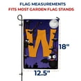thumbnail image 6 of America Forever Monogram Halloween Bat Garden Flag 12.5 x 18 inches Letter W Double Sided Small Flags for Outside, Holiday Party Yard Outdoor Halloween Horror Nights Flag, 6 of 6