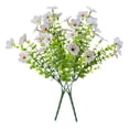 thumbnail image 2 of PPKVUFD 2 Bundles Artificial Flowers for Outdoors Fake Silk Flowers UV Resistant Faux Plastic Plants for Spring Summer Garden Porch Window Box Table Vase Home Indoor Outdoor Decoration, White, 2 of 9