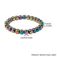 thumbnail image 3 of Natural Hemios Hematite Bracelet Men,Stretch Beaded Healing Mens Bracelett,Inspirational Pulseras Para Hombres to Reclaim Confidence & Masculine Power,Ideal Jewelry Gifts（Rainbow Electroplating）, 3 of 6