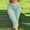 (Fashion 5)Green, variant on Woman Fashion Plaid Printed Flared Lace Side-Opening Skinny Capris Pants Summer Casual and Comfortable Capris Pants