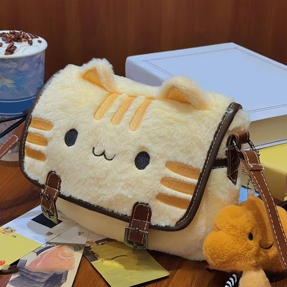 Cute Cat-Shaped Crossbody & Handheld Bag With Versatile Design – Adorable Storage Pouch for Birthday Gifts, Back-to-School & Everyday Use
