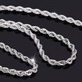 thumbnail image 6 of Jiaroswwei Women's Men's 925 Sterling Silver Twist Chain Necklace Charm Fashion Jewelry, 6 of 7