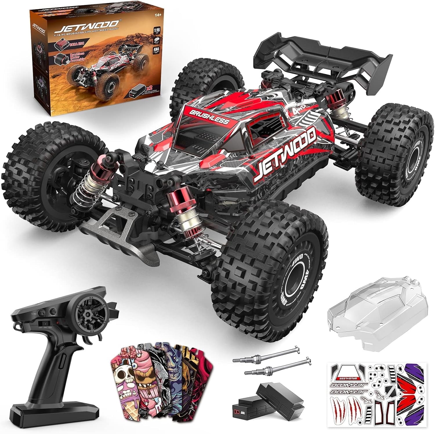 DEERC 9206E 1:10 Scale RC Cars,48+ KM/H Hobby Grade High