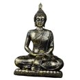 thumbnail image 2 of Estatua de Buda sentado, figura decorativa de resina para decoración del hogar. Escultura de Buda. Bronce, 2 of 8