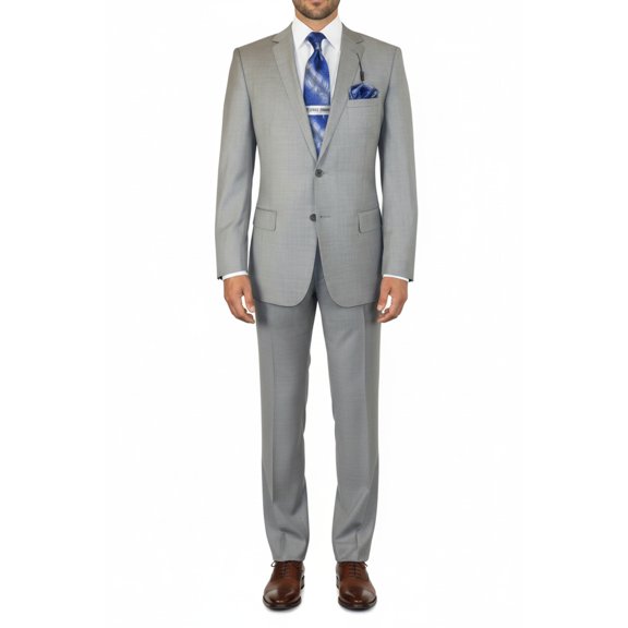 Men's Soft Wool Cashmere Light Gray Business Suit Giorgio Cosani 900-03 Gray New