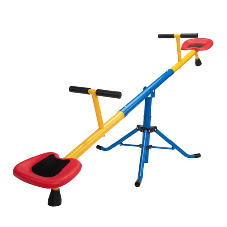 360-Degree Rotation Seesaw  Indoor Outdoor Teeter Totter  Kids Playground Equipment for Backyard