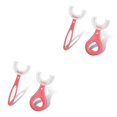 thumbnail image 4 of Moyic Silicona en forma de U blanqueamiento limpieza bebé cepillo de dientes de doble cara niños tipo U niños pequeños edad cepillo de rosado 2-6 años tipo 3 2Conjunto, 4 of 6