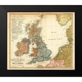 thumbnail image 2 of Berghaus, Heinrich 13x12 Black Modern Framed Museum Art Print Titled - Die Britischen Inseln: Volker und Sprachen, 1847, 2 of 5