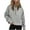 Gray, variant on Oversized Sweatshirts for Women Christmas Womens Plus Size Quarter Zip Pullover Sweatshirt Casual Half Zip Long Sleeve Jumpers Loose Fit Sweatshirt with Kangaroo Pocket