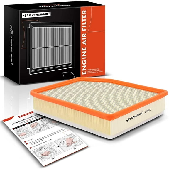 A-Premium Engine Air Filter Compatible with Chevrolet Silverado 1500 2500 3500, Suburban, Tahoe & GMC Sierra 1500 2500 3500, Yukon, Yukon XL & Cadillac Escalade, Escalade ESV