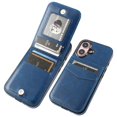 thumbnail image 1 of Funda tipo cartera KIHUWEY compatible con iPhone 16 6.1, color azul, 1 of 7