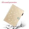 thumbnail image 7 of SaniMore Case for iPad 10th Generation 10.9" 2022, PU Leather Embossed Butterfly Glitter Diamond Cover with Pencil Holder Card Slots All-around Protection Luxury for iPad 10th Gen, Gold, 7 of 7