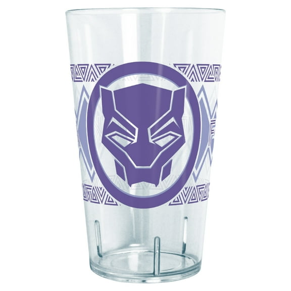 Black Panther: Wakanda Forever Purple Logo Tritan Drinking Cup Clear 24 oz.