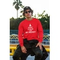 thumbnail image 3 of Old Glory Mens Christmas Keep Calm And Be Merry Long Sleeve T Shirt, 3 of 5