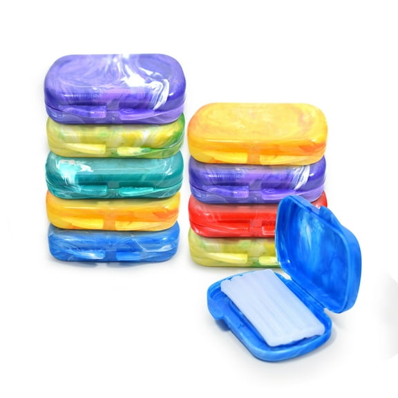 Orthodontic Dental Wax for Braces Patient Comfort Designer Marble Cases - Assorted Colors (10 Pack)