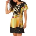 thumbnail image 2 of Naloa Happy New Year 2025 Print Women Nightgowns,Womens Loungewear,Short Sleeve Sleepwear,Comfy Ladies Nightdress, 2 of 6