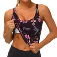 thumbnail image 3 of Balery Humming Bird And Tropical Sujetadores deportivos con espalda cruzada para mujer, acolchados, sin costuras, de alto impacto, ideales para yoga, gimnasio, entrenamiento y fitness.-, 3 of 8