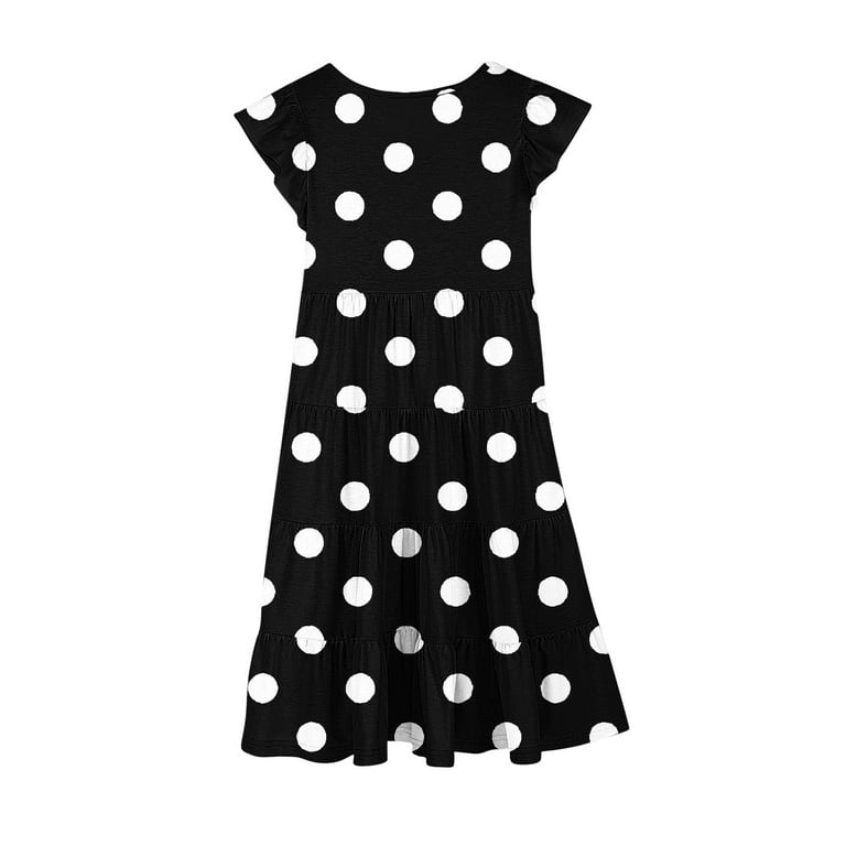 slim fit dress slacks Black And White Polka Dot 3/4 Sleeve Fit And Flare Midi Dress – Pretty  Kitty Fashion