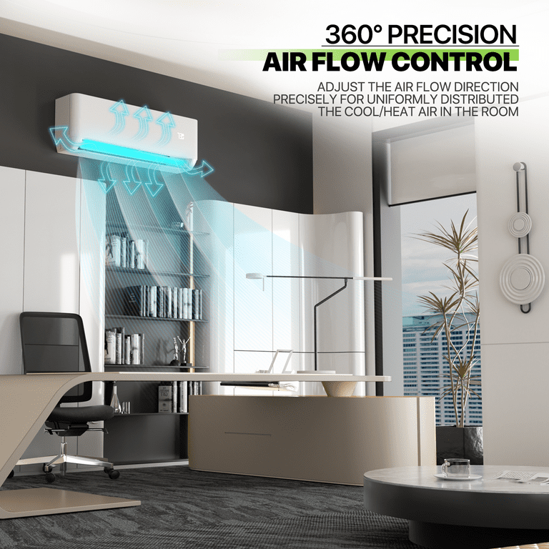 Magshion 12000 BTU Mini Split AC Heater, 22 SEER2, 115V Wall