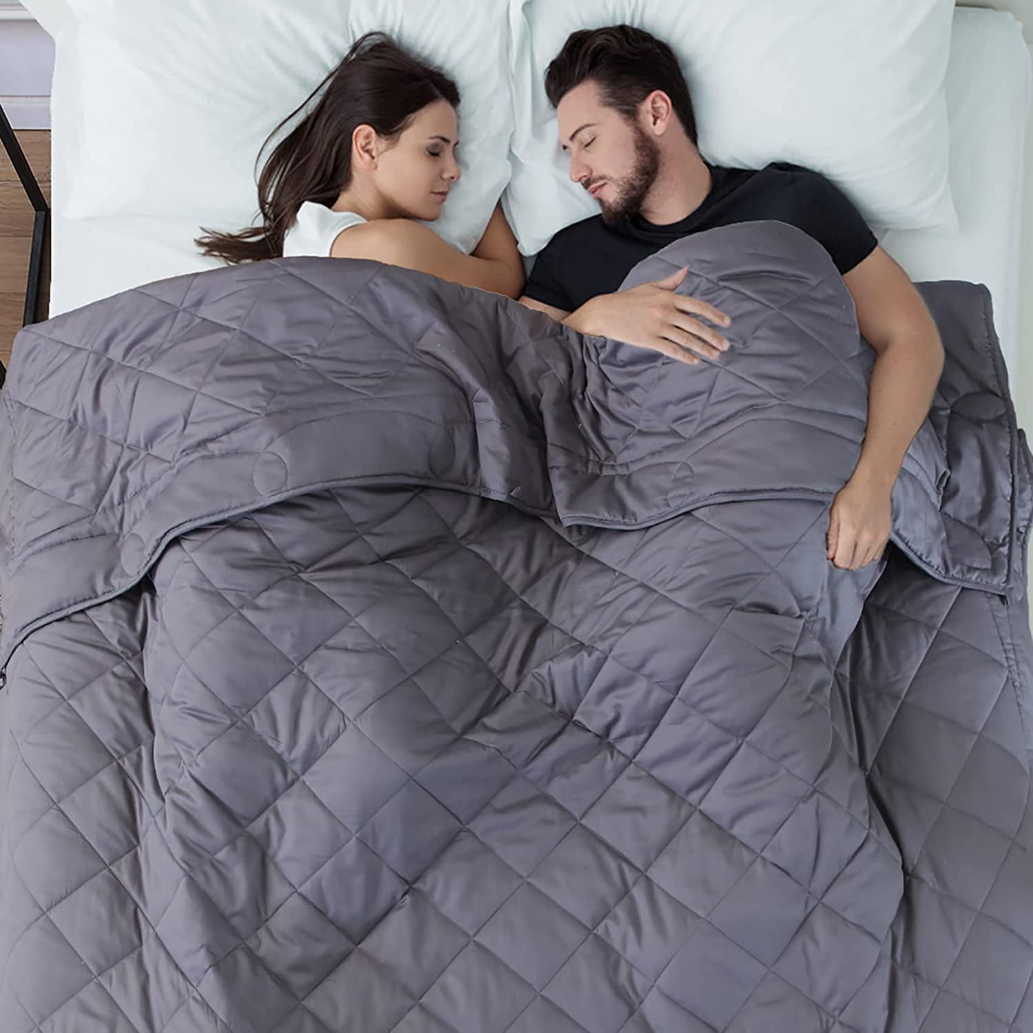 Wegoodlder Weighted Blanket for Adults Queen Size Breathable Microfiber Material Heavy Blanket